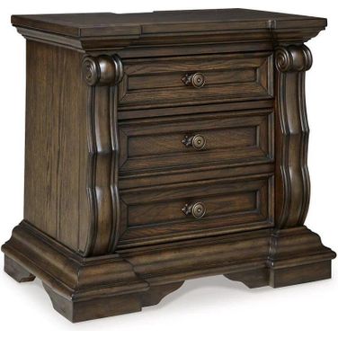 Maylee Nightstand In Dark Brown