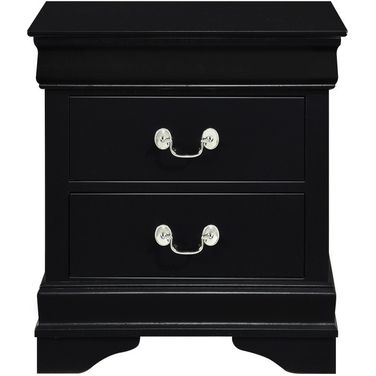 Mayville Burnished Black Nightstand