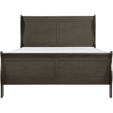 Mayville Stained Grey King Panel Bed