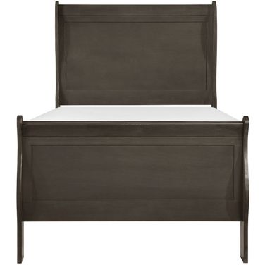 Mayville Stained Grey Twin Panel Bed