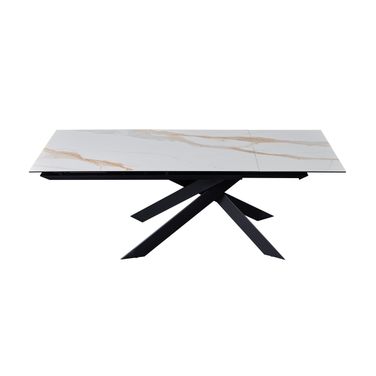 Mc Calcutta Extension Dining Table In Grey Powder