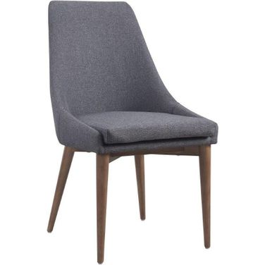 Mc Class Dining Chair Set of 2 In Grey Fabric