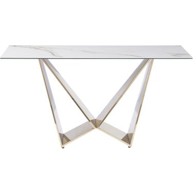MC Orleans Console Table In White and Gold