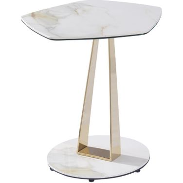 MC Orleans End Table In White and Gold