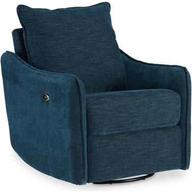 Mcburg Swivel Power Recliner In Navy
