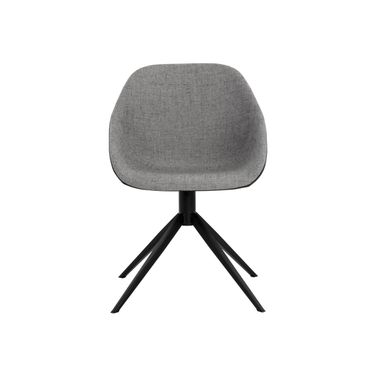 Mccoy Swivel Dining Chair In Nightfall Black and November Grey