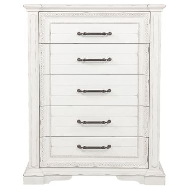 McKinney 5-Drawer Bedroom Chest of Drawers In Vintage White