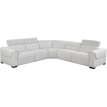 McPherson 5-Piece Modular Power Reclining Sectional with Power Headrests and Charging Ports In Beige