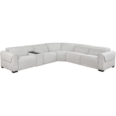 McPherson 6-Piece Modular Power Reclining Sectional with Power Headrests and Charging Ports In Beige