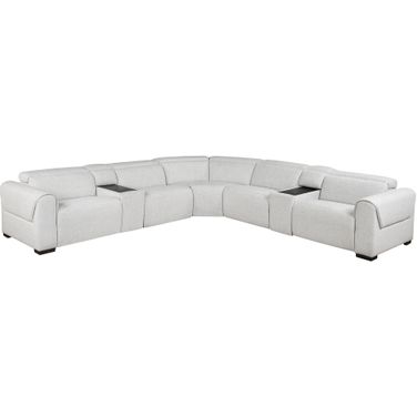 McPherson 7-Piece Modular Power Reclining Sectional with Power Headrests In Beige
