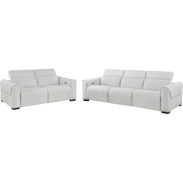 McPherson Power Double Reclining Living Room Set with Power Headrests In Beige