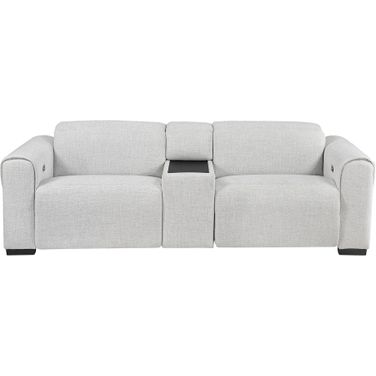 McPherson Power Double Reclining Loveseat with Center Console and Power Headrests In Beige