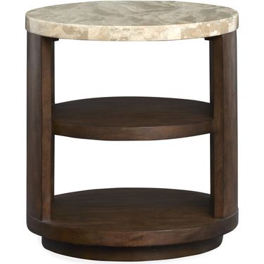 Mcpherson Round End Table In Burnt Umber