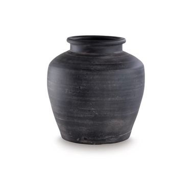 Meadie Vase In Distressed Black