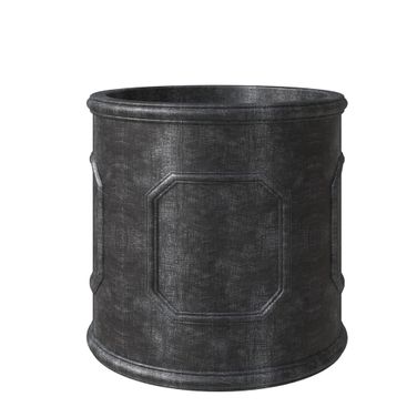 Meadow Fiber Stone 17.7 Inch Dia. Planter In Black