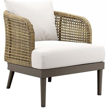 Meadow Natural White Outdoor Patio Arm Chair