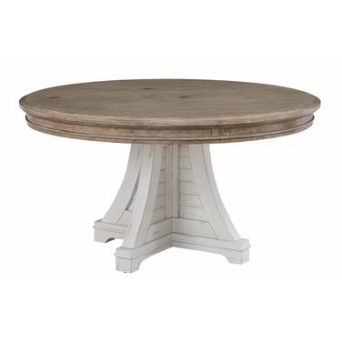 Meadowbrook Round Dining Table In White Wash
