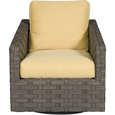 Meadows Outdoor Swivel Glider In Yellow and Gray