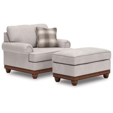 Meadowview Oversized Chair and Ottoman In Sandstone