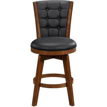 Medford Swivel Counter Height Chair Set of 2 In Chestnut and Black