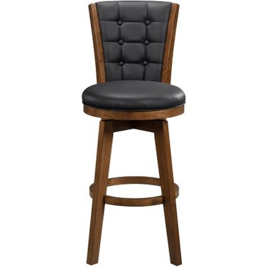 Medford Swivel Pub Height Chair Set of 2 In Chestnut and Black