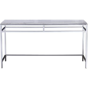 Medine Raiden Rectangle Console Table In White
