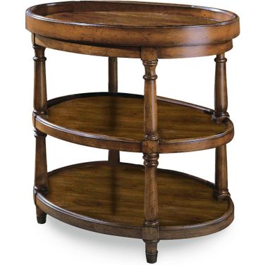 Commerce and Market Medium Wood Oval Accent Table