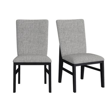 Megan Dining Side Chair Set of 2 In Grey and Black