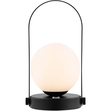 Meira 10 Inch Black Iron Rechargeable Led Table Lamp