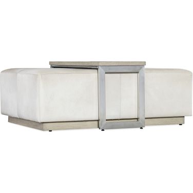 Melange Bridged Cocktail Table In Beige
