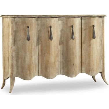 Melange Light Wood Draped Credenza