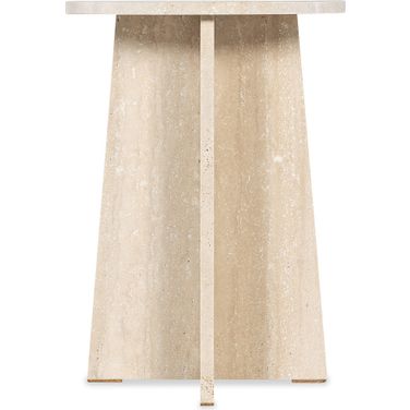 Melange Cirque Spot Table In White and Cream