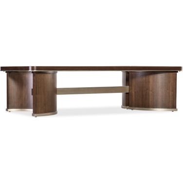 Melange Contours Cocktail Table In Dark Wood