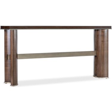 Melange Contours Console In Dark Wood