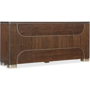 Melange Contours Credenza In Dark Wood