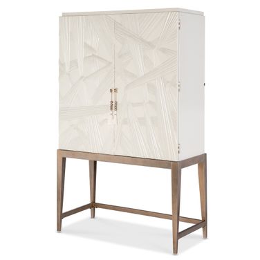 Melange Dream Weaver Bar Cabinet In Cream