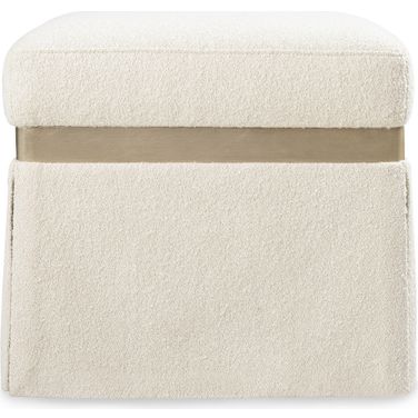 Melange Dream Weaver Pouf In Beige