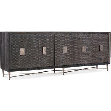 Melange Keenan Five Door Credenza In Dark Wood
