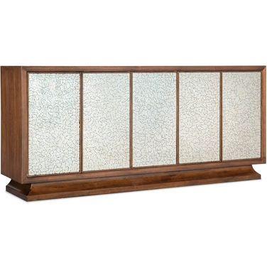 Melange Lloyds Leopard Entertainment Credenza In Medium Wood