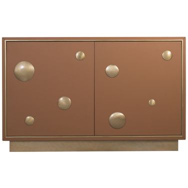 Melange Lottie Dottie Hall Chest In Brown and Gold