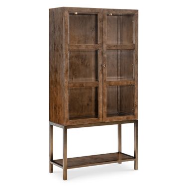 Melange Mulholland Display Cabinet In Golden Brown