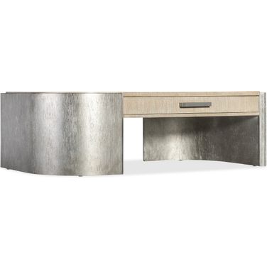 Melange Silverfrost Cocktail Table In Light Wood