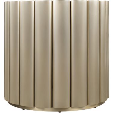 Melange Time Flies End Table In Champagne Silver