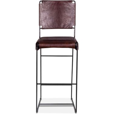 Melbourne Bar Chair In Chocolate Leather