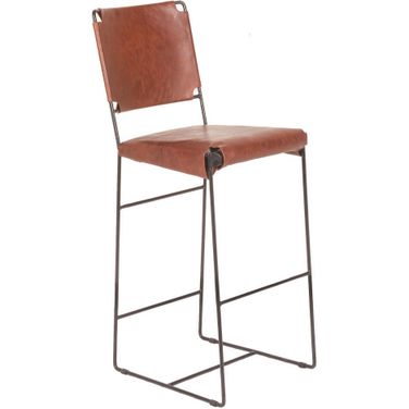 Melbourne Bar Chair In Tobacco Leather