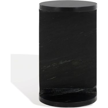 Melinda Marble C Accent Table In Black