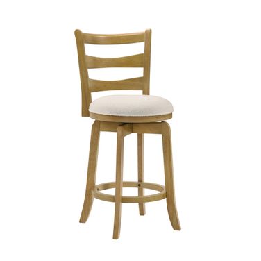 Melindra Swivel Counter Height Bar Stool In Amber Glow and White