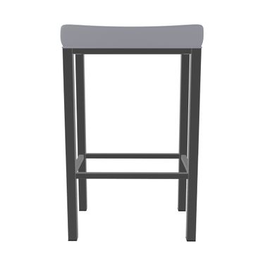 Melissa 26 Inch Counter Height Backless Stool In Firestone Grey and Charcoal Gray
