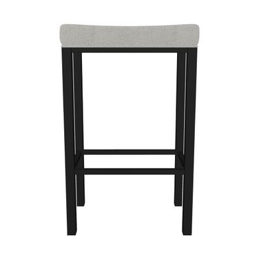 Melissa 30 Inch Bar Height Backless Stool In Sable Onyx and Irish Mist