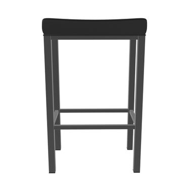 Melissa 30 InchBar Height Backless Stool In Firestone Grey and Licorice Black